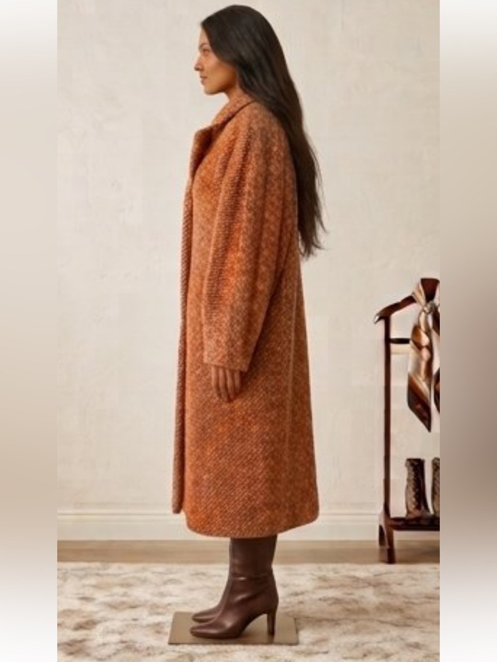 🍁ULLA JOHNSON Luxury Alpaca Wool Lana coat in Bronzite - RARE - Picture 8 of 13